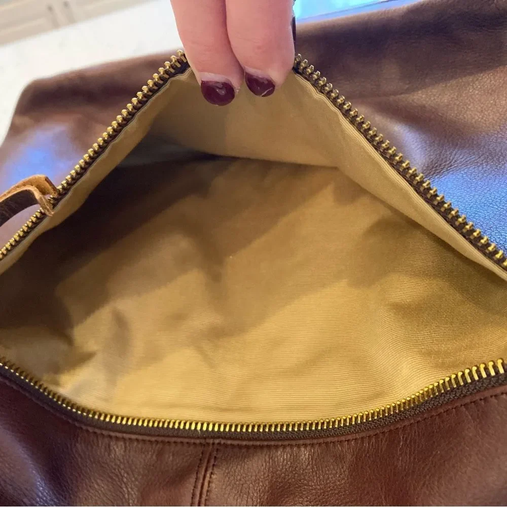 Osgoode Marley 100% Leather Distress Patina Thea 2 Way Chocolate Brown Hobo bag